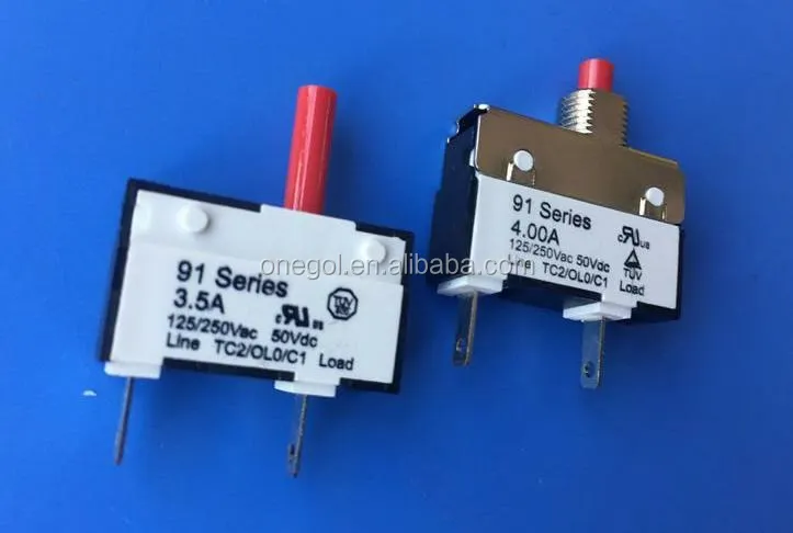 Kuoyuh 91 Series 1.25a Manual Reset Thermal Overload Current Protector
