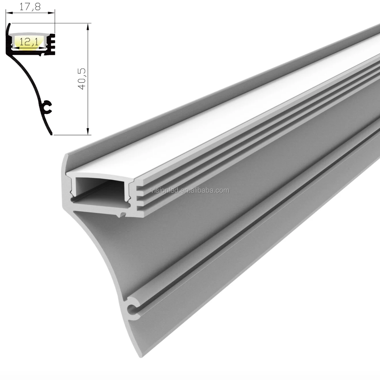 led strip aluminum profile for wall lighting