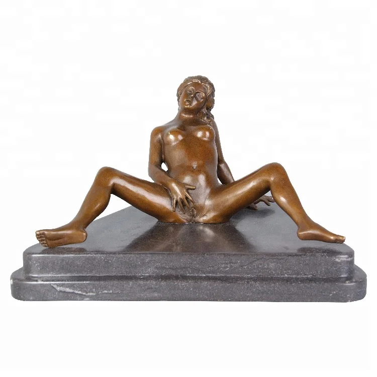 Wooden Statue Of A Naked Woman Standing In Water By Dutch Sculptor Aart Prins For Sale