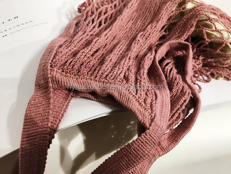 Strong load bearing practical high quality cotton mesh bag for fruit package