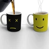 creative smiling Monday expression heat sensitive color changing sublimation porcelain mug
