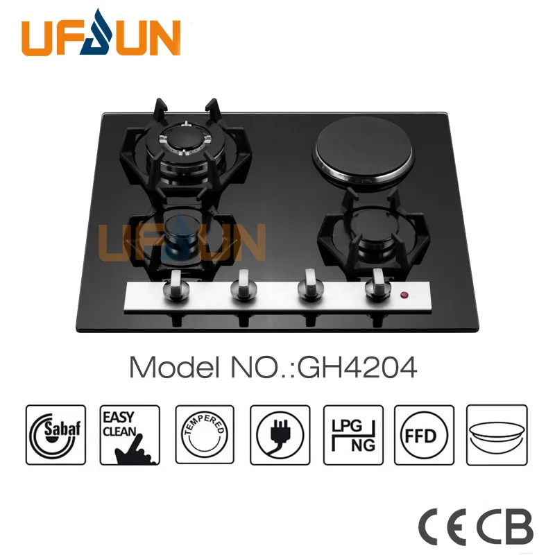 Tempered Gas Hob 4 Burner Cooktop With Big Wok Burner Buy Gas