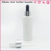cylinder 100ml white color essential oil essence serums glass bottle with dropper