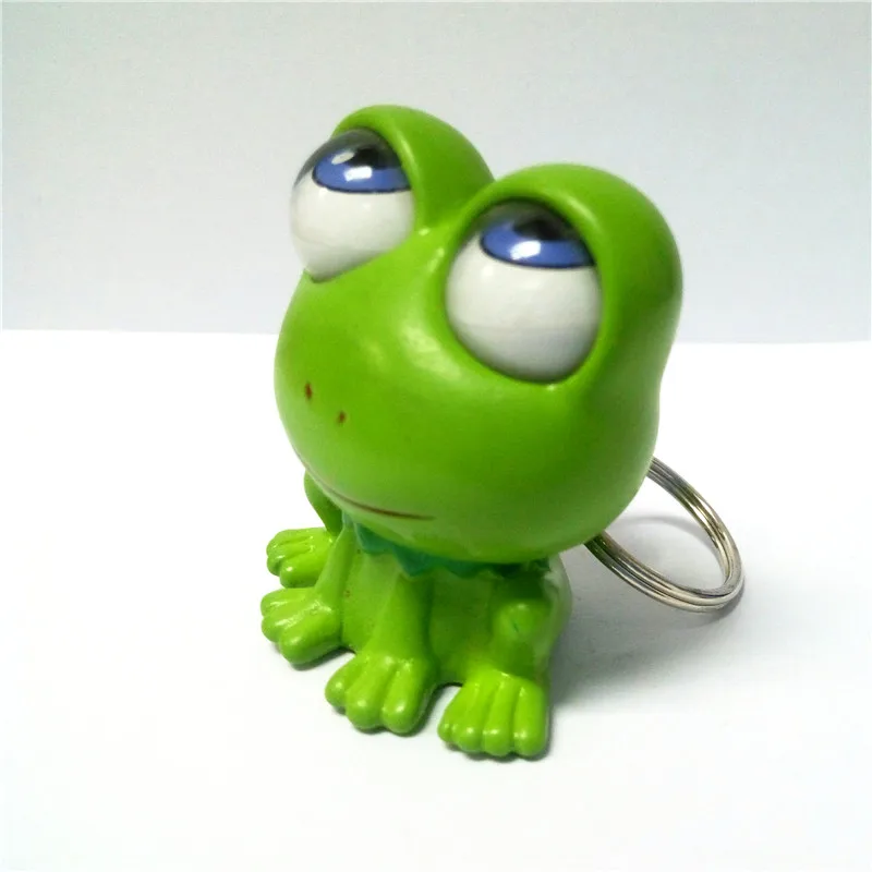 Custom 3d Rolling Eye Frog Keychains,Promotional Rotating Eyes Frog