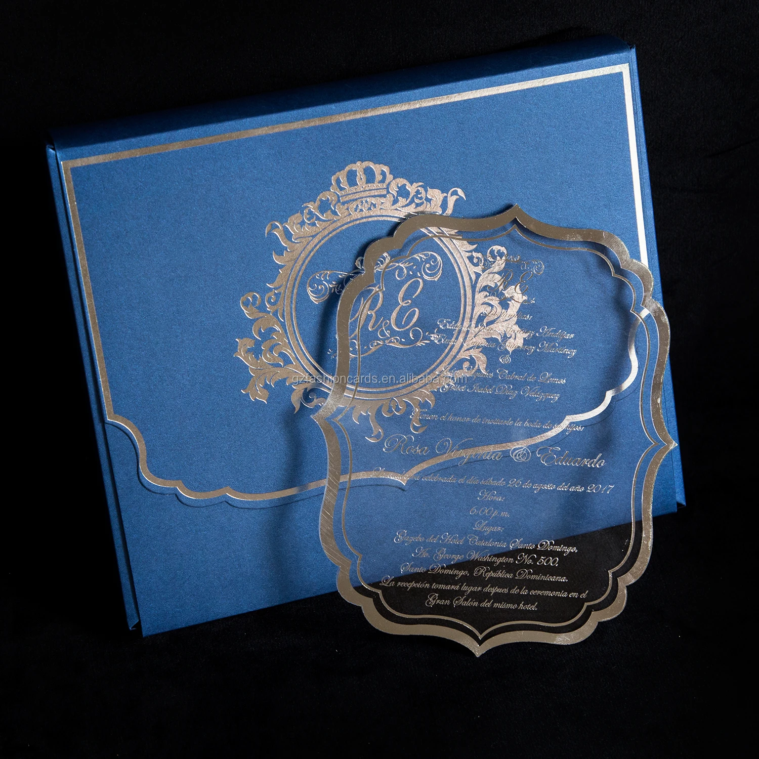 acrylic invitaion in box