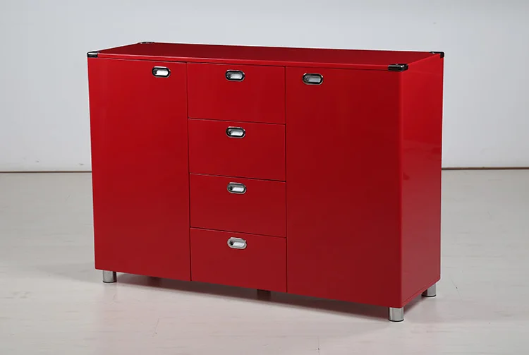 White simple design home kitchen dining room living room entryway storage cabinet wooden side cabinet modern 