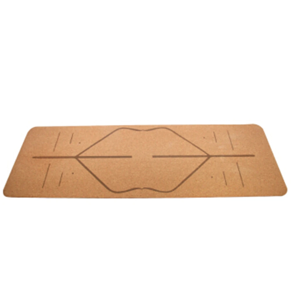 Umicca High Quality Nonslip Cork Rubber Cork Yoga Mat With Body Line