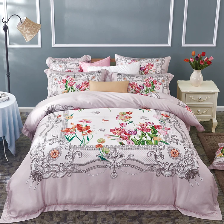 100 Egyptian Cotton Unique Image King Size Latest Design Jacquard Bedsheet/bed Sheet Polyester