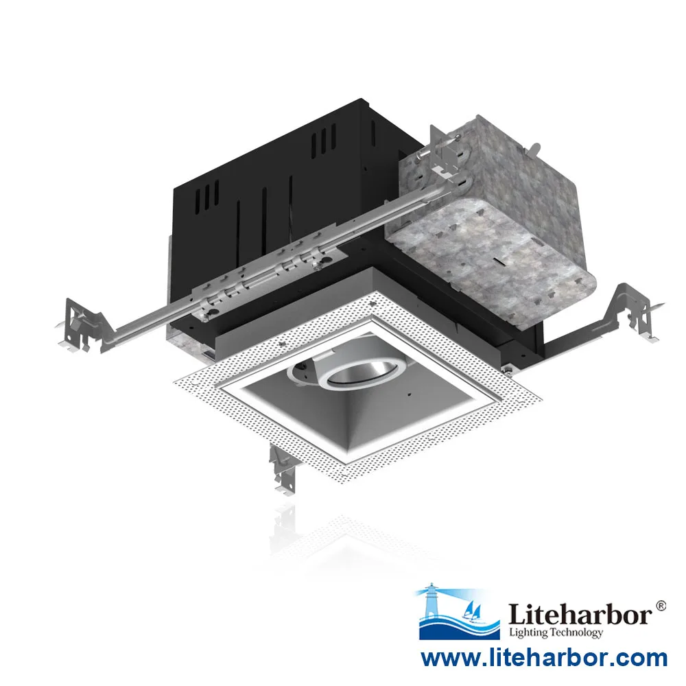 Liteharbor Lighting Hot Sale 40w RGBW Comercial trimmed/trimless recessed COB LED multiple downlight