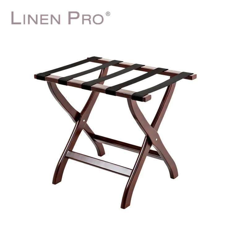 Linenpro Brown Color Stand Wood Bamboo Luggage Rack For ...