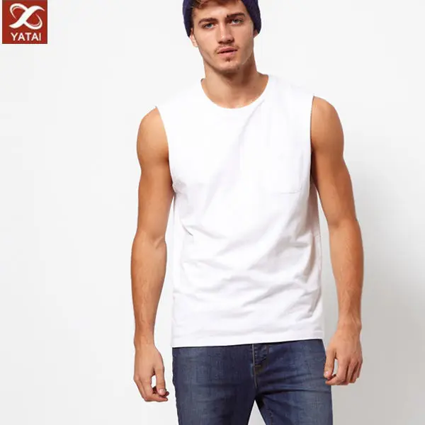 plain white sleeveless t shirts