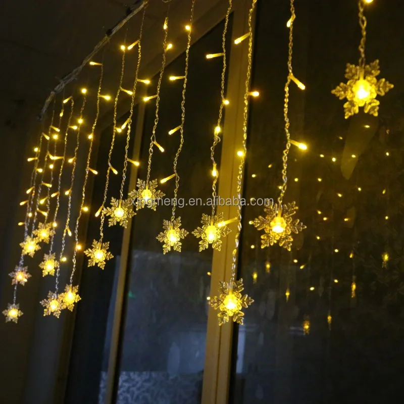 Hot Sell Led Ceiling Strip Light Outdoor Christmas  Birthday Snowflake Icicle String Light