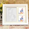 Wholesale Solid Wood Newborn Baby Handprint Photo frame Baby Handprint Clay Photo Frame for Kids