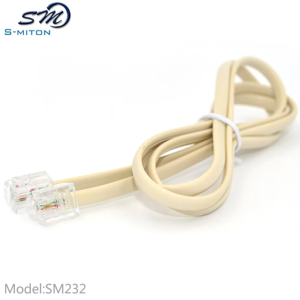 Rj11 Patch Cord 6p2c Telephone Line Cord Shielded Telephone Line Cord