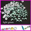 2015 NEWEST !! KOREAN QUALITY hot fix spangle sequin middle hole CONE SHAPE LIGHT GREEN 3mm 4mm 5mm 6mm