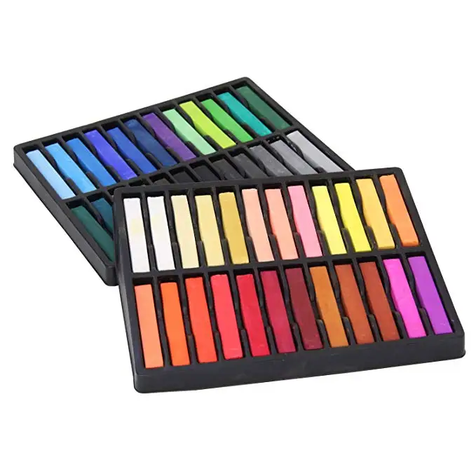 Artist Non-toxic Professional 12 Colors Square Soft Chalk Pastels Set 