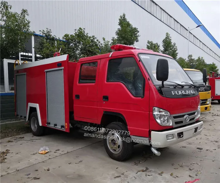 Foton Forland Brand New Double Cab Fire Truck Specifications Fire