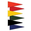 School Embroidery Felt Triangle Pennant Flags