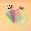 Eco-friendly pp document bag file folder a4 button document envelope plastic clear folder
