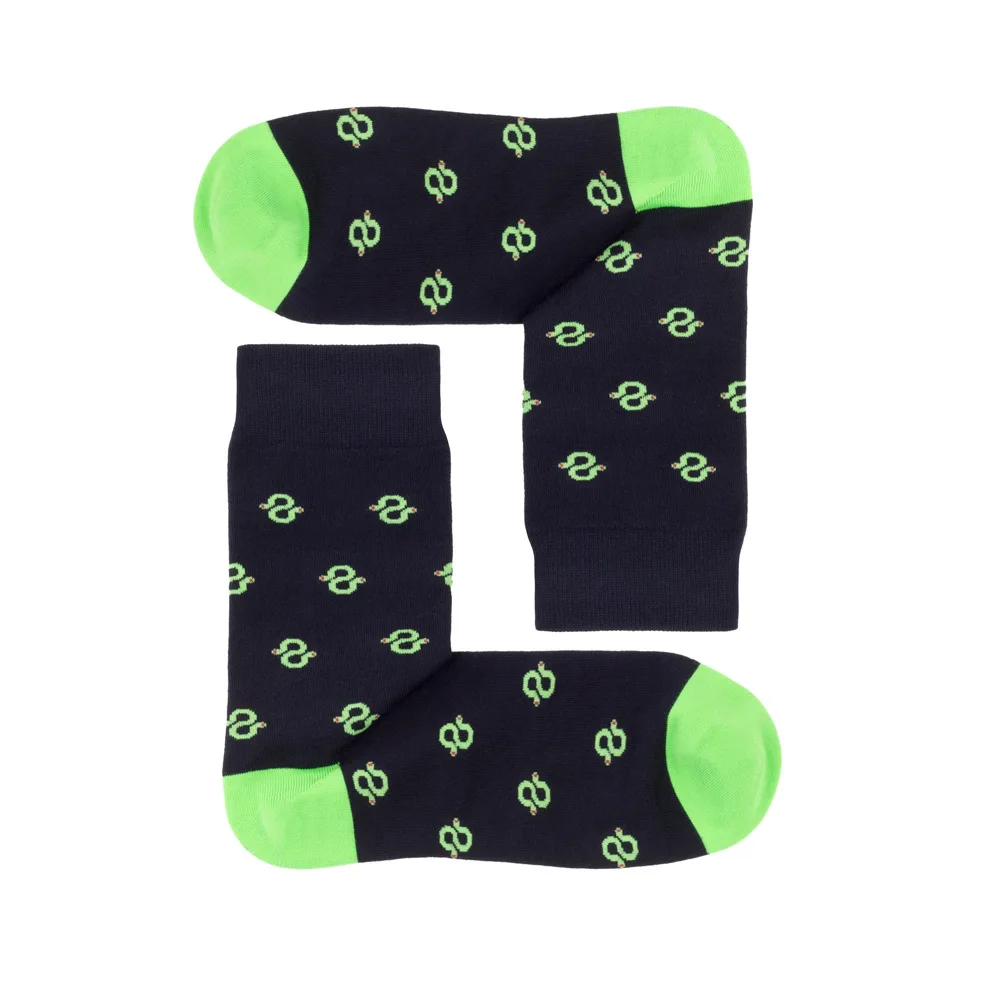 Breathable Cartoon Wholesale Custom Print Cotton Funky Crew Socks