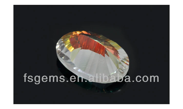 Hot Sale Good Quality Oval Concave Cut Natural Opal White Mystic Quartz Crystals Wholesale