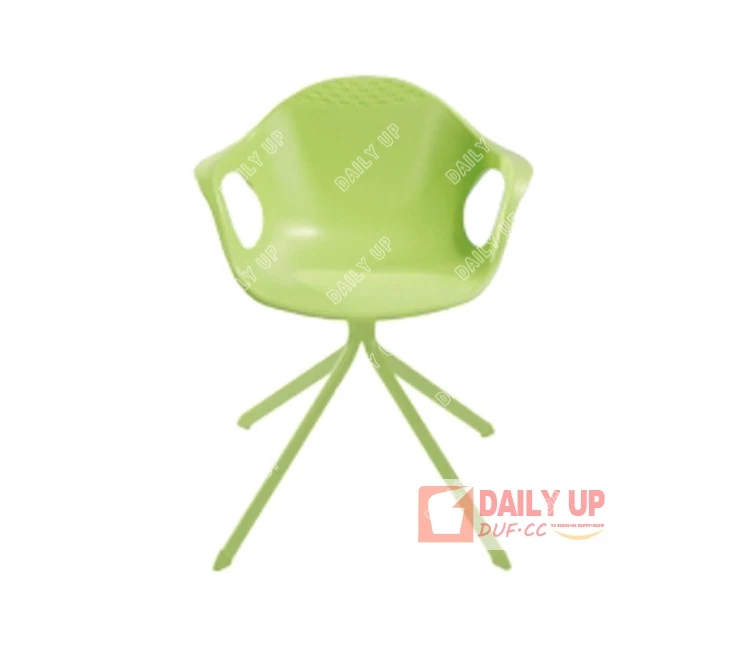 Fashion Plastic Cafe Chair with Armrest Milt-Colour Plastic Lobby Armchair Furniture Living Room Chair