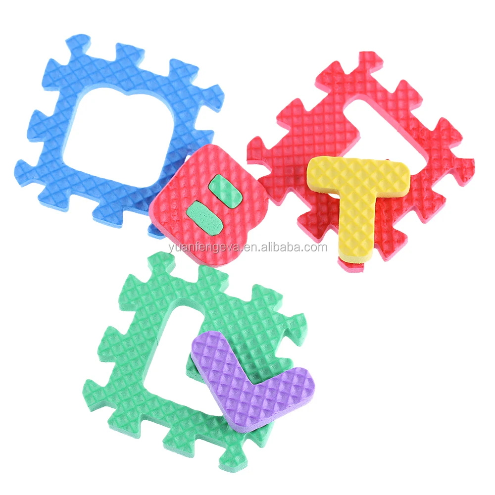 36pcs Unisex Mini Puzzle Kid Educational Toy Alphabet Letters Numeral Foam Mat & 
