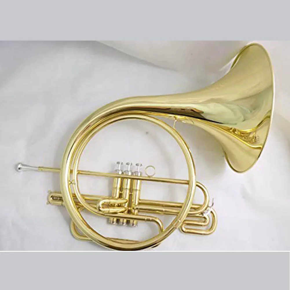 Bb Key Piston French Horn Brass Body Cupronickel Leadpipe Lacquered