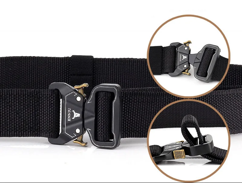 Adjustable hunting waist brand canvas nylon webbing custom military belt for army