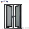Fashionable style black color aluminum casement window with window-support
