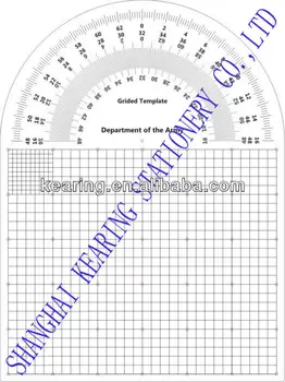 kearingmilitary protractor grided template with protractormilitary