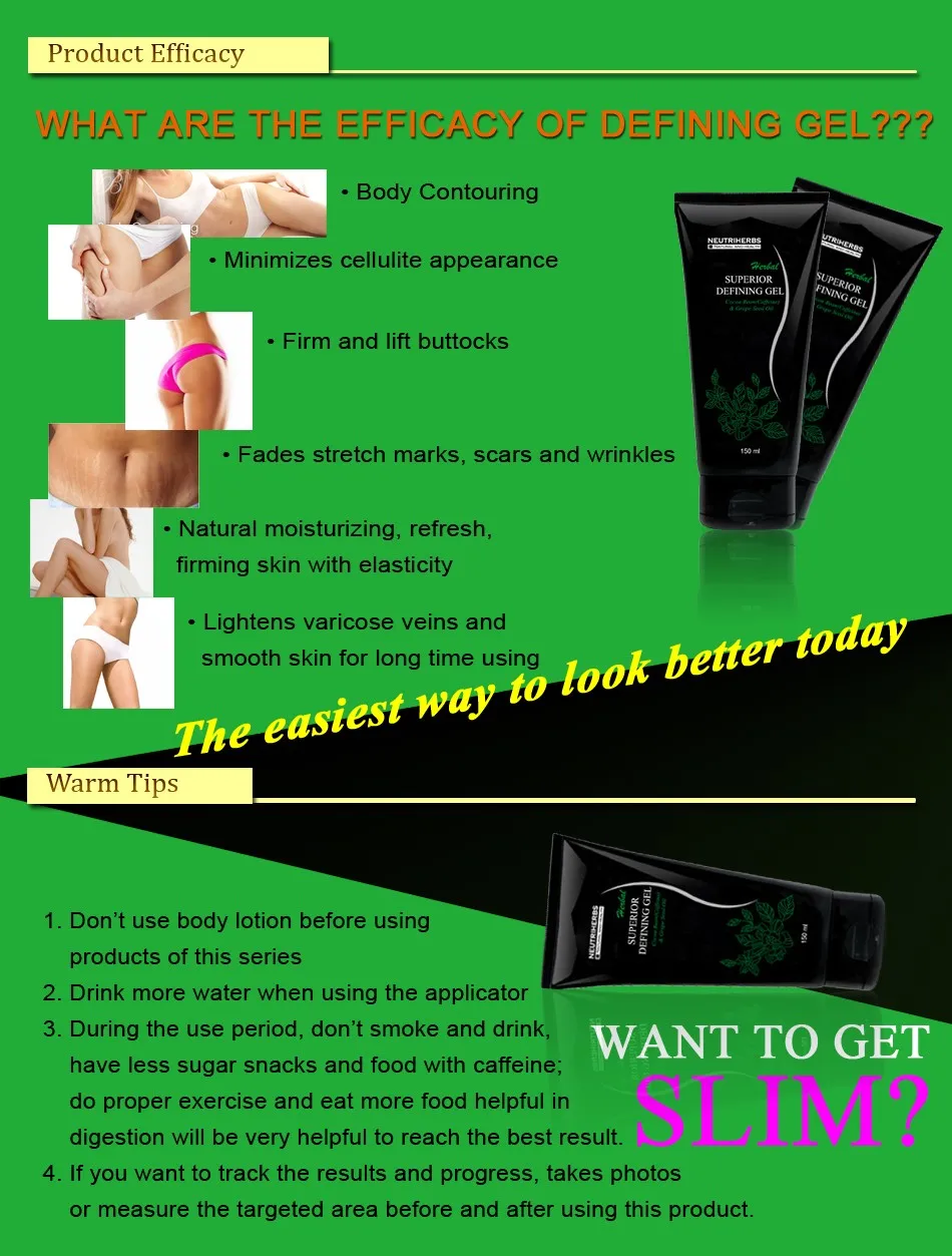 Hot Neutriherbs Body Slimming Gel Slimming Body Wraps With Slimming Mud