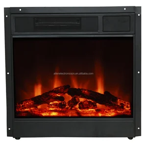 Decor Flame 26 Black Electric Fireplace Insert Heater Lowes With Log Set