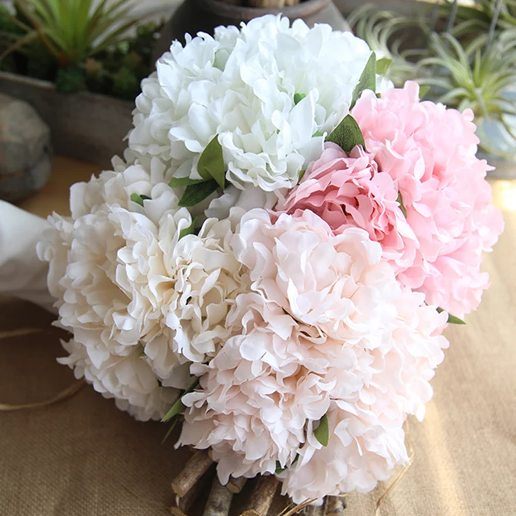 Artificial Cloth Roses Flowers Bridal Wedding Bouquet Centerpiece For