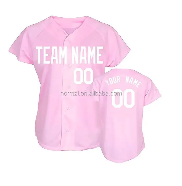 pink baseball jerseys custom