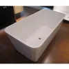Hot selling Idea standard wholesale square soaking white stone bathtub