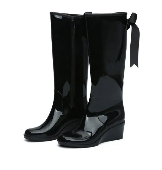 womens heeled rain boots