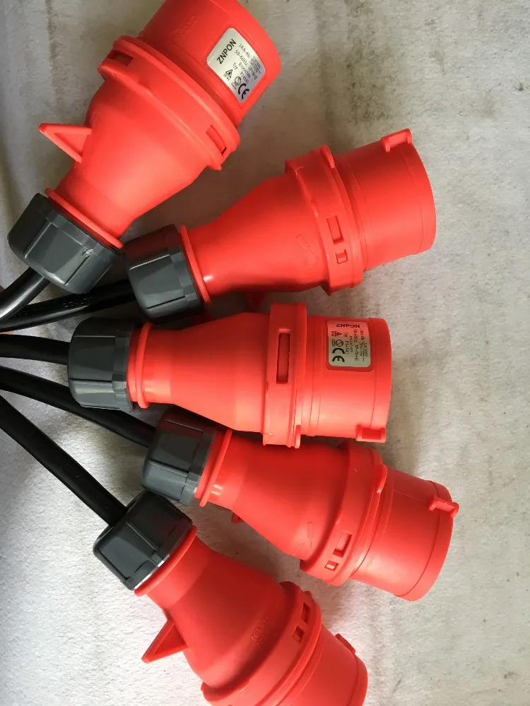 16a Ac 440v 3 Phase 4 Wire 3p4w Cable Connector Industrial Socket Plug