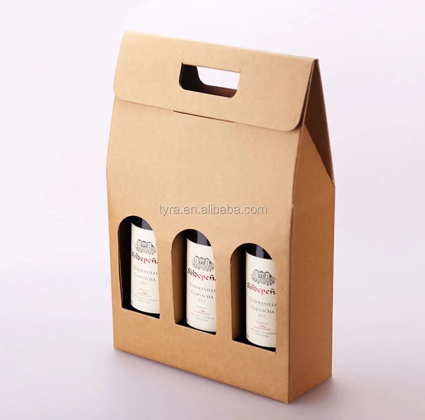 Mini Red Wine Bottle Gift Packaging Box With Handles Buy Wine Box