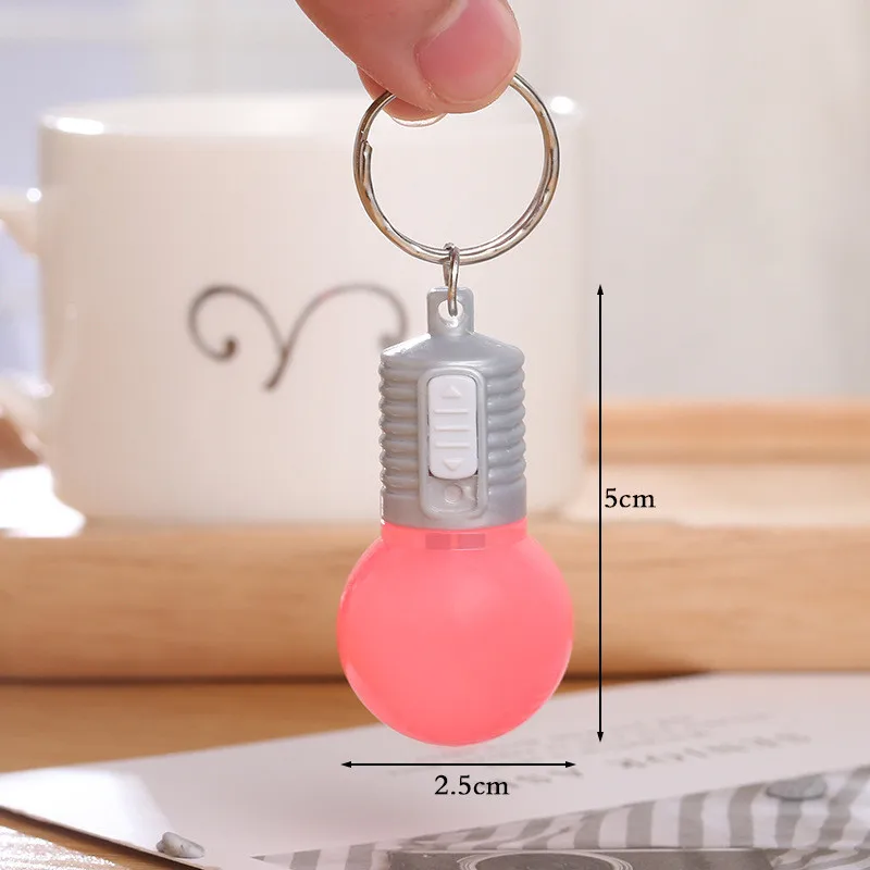 Promotion Simulation The Colorful Key Chain Bulb Shaped Creative Pvc Uv
