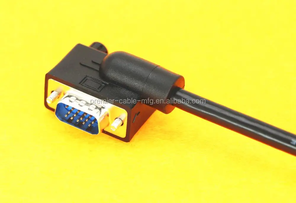 Right Angled 90 Degree D Sub 15 Pin Vga Cable 1080p Gold Plated Terminals 36 Wired Shielded 1199