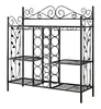 Metal Console Table Wine Rack Buffet Server dishes rack