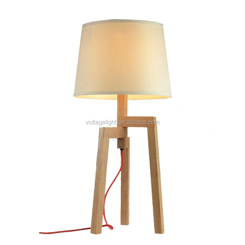 Mobili di design moderno lampada da tavolo in legno naturale ...