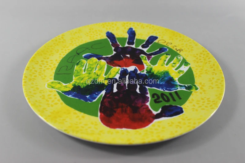 Halloween melamine dinner plate plam print