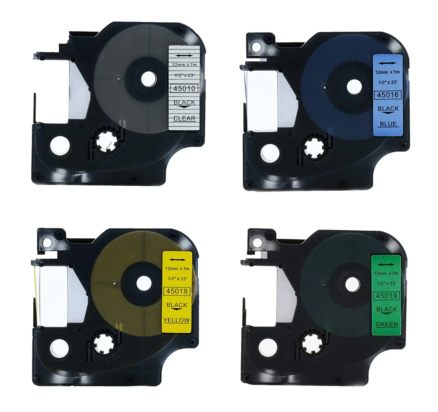 8x D1 tape 45013 black//white 12mmx7m Compatible for DYMO label manager printers