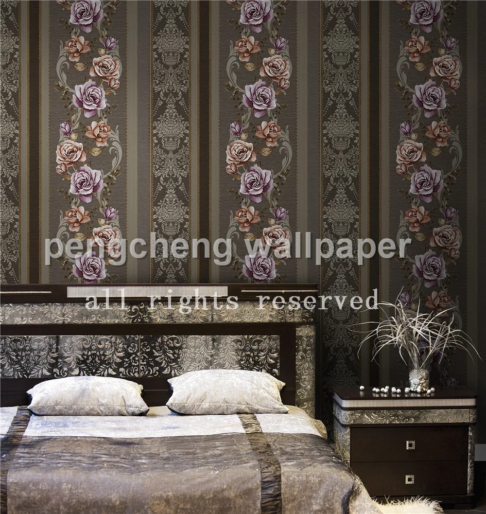 2015 Baru Desain Bunga Wallpaper Kertas Dinding Keren Untuk