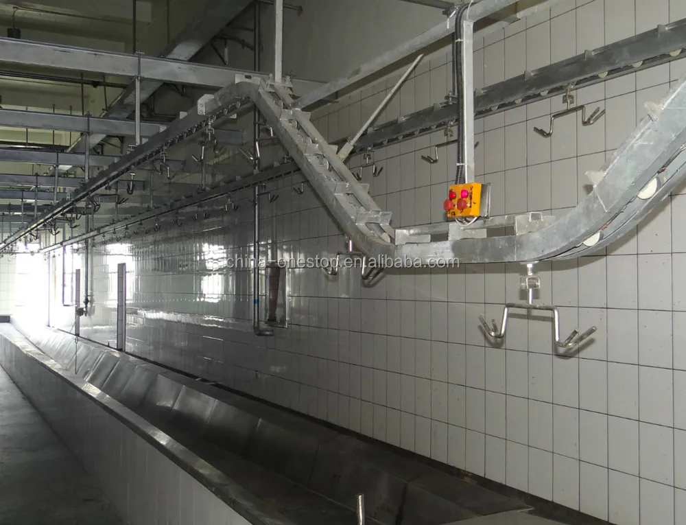 Sheep slaughtering equipment-lamb and sheep automatic bleeding line bleeding conveyor
