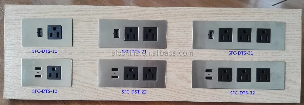 USB Charging 5v 2.4a Desktop Socket / Tabletop Socket /stainless steel of face