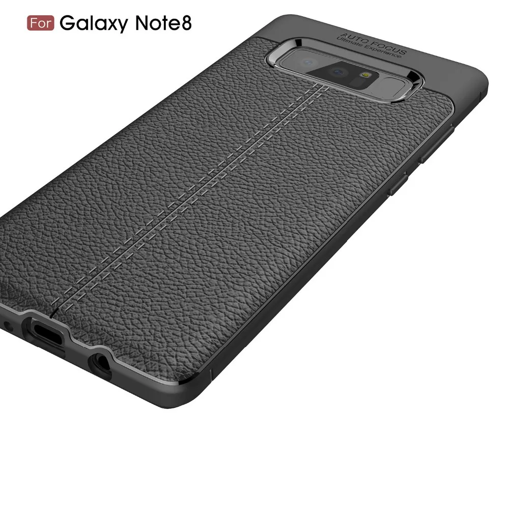 2017 New Design Carbon Fiber Lichee Pattern For Samsung Galaxy Note 8 Soft TPU Case For Samsung Galaxy Note 8