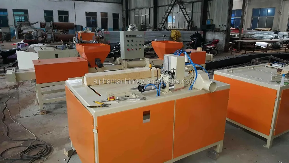 Automatic Industrial Wood Block Cutting Machine Wood Pallet Chamfer